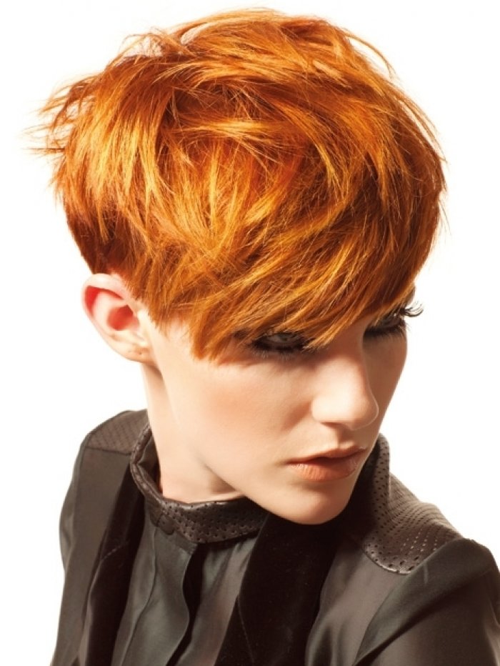 pixie model red hairstyles