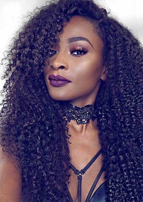 Afro and Curly Long Hairstyles