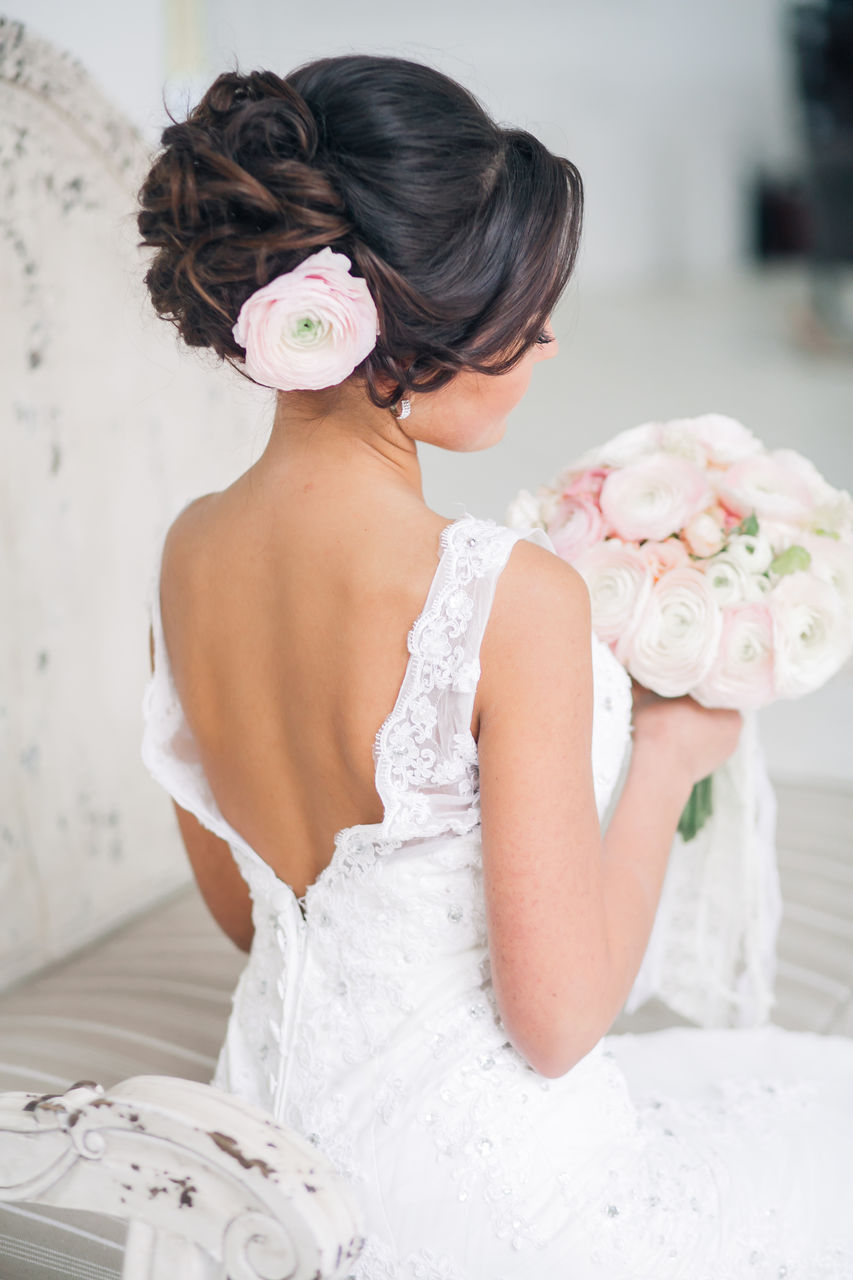rose decoration bridal hairstyles