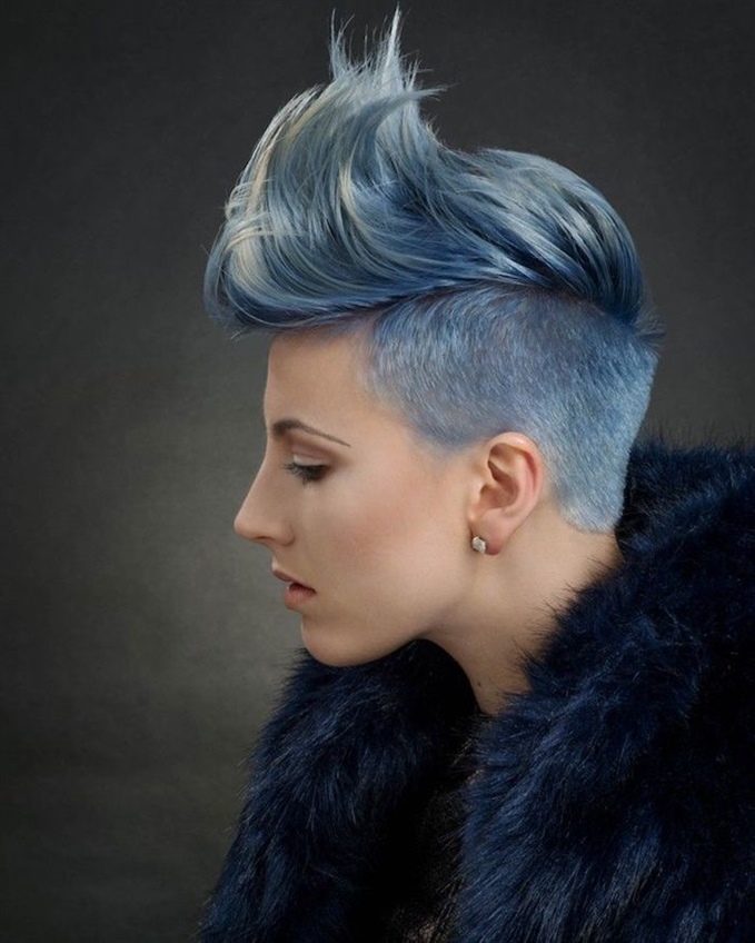 Short Hairstyles 2021 with Blue Hair Color